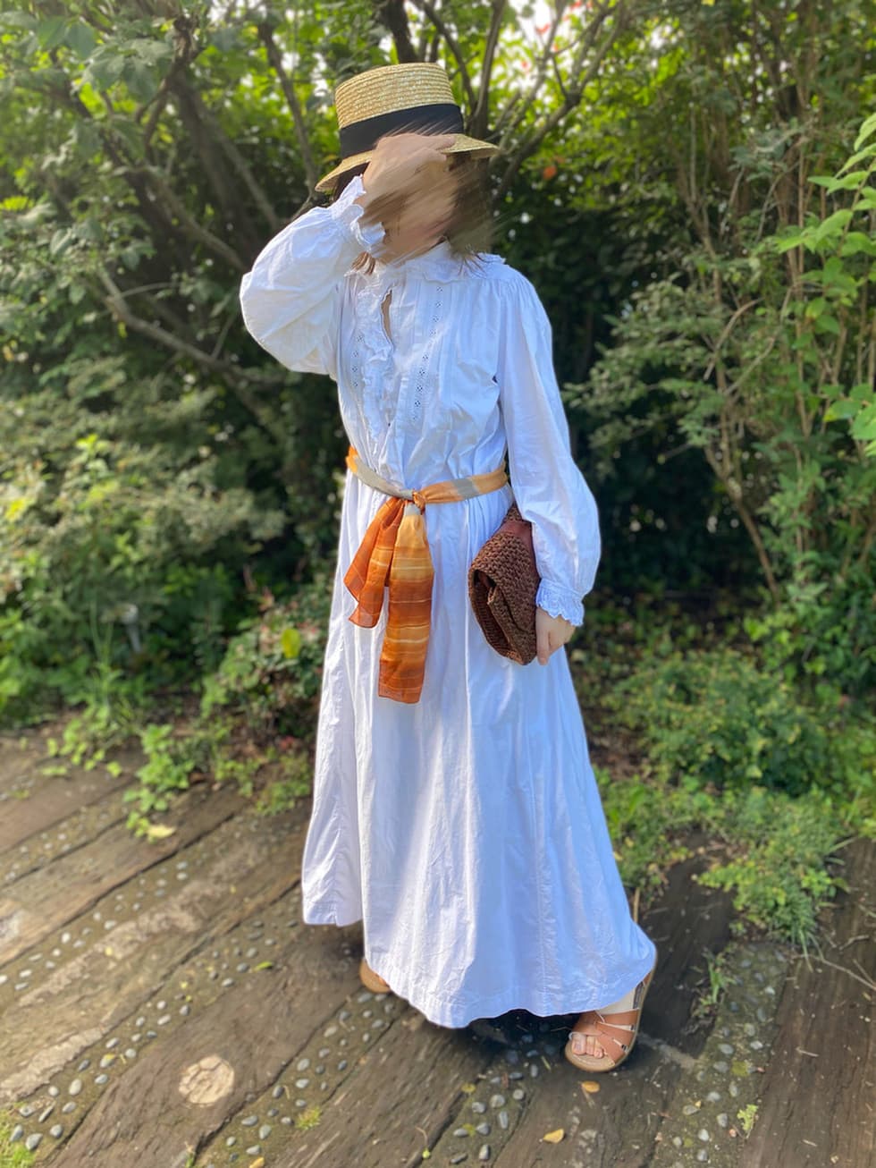 フランスアンティークワンピースアンティークナイトドレス