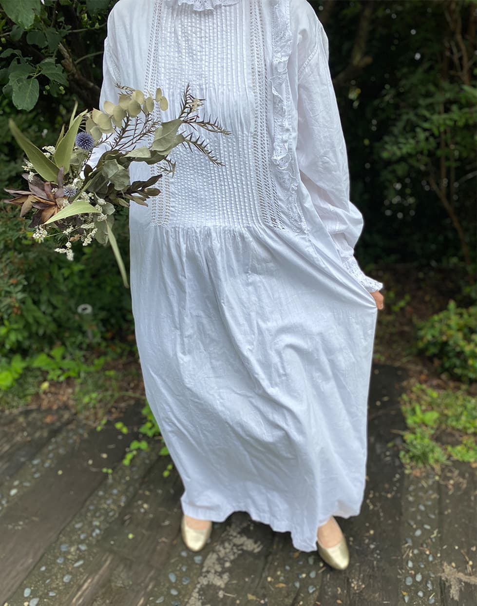 アンティークレースワンピースアンティークナイトドレス