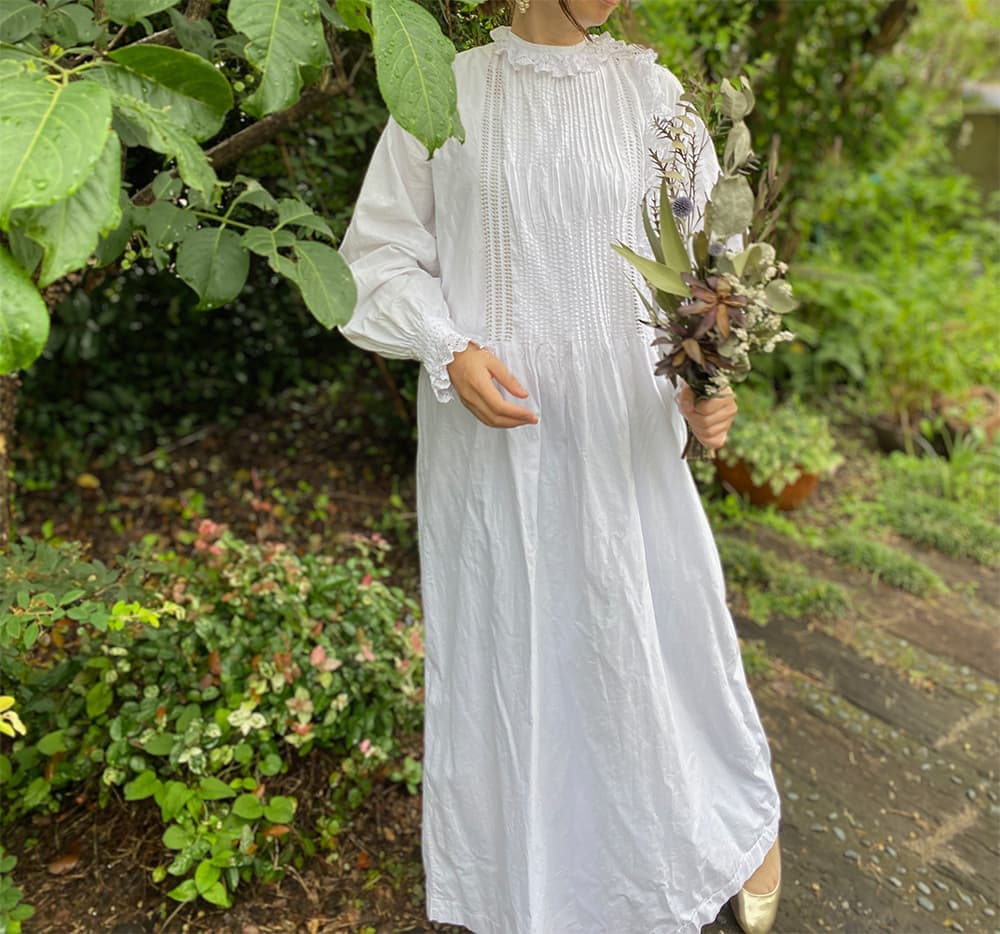 アンティークレースワンピースアンティークナイトドレス