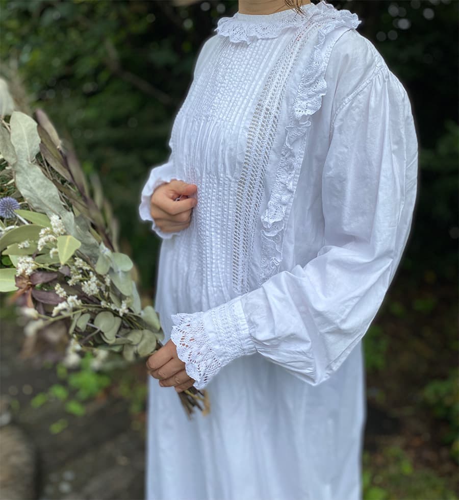 アンティークレースワンピースアンティークナイトドレス