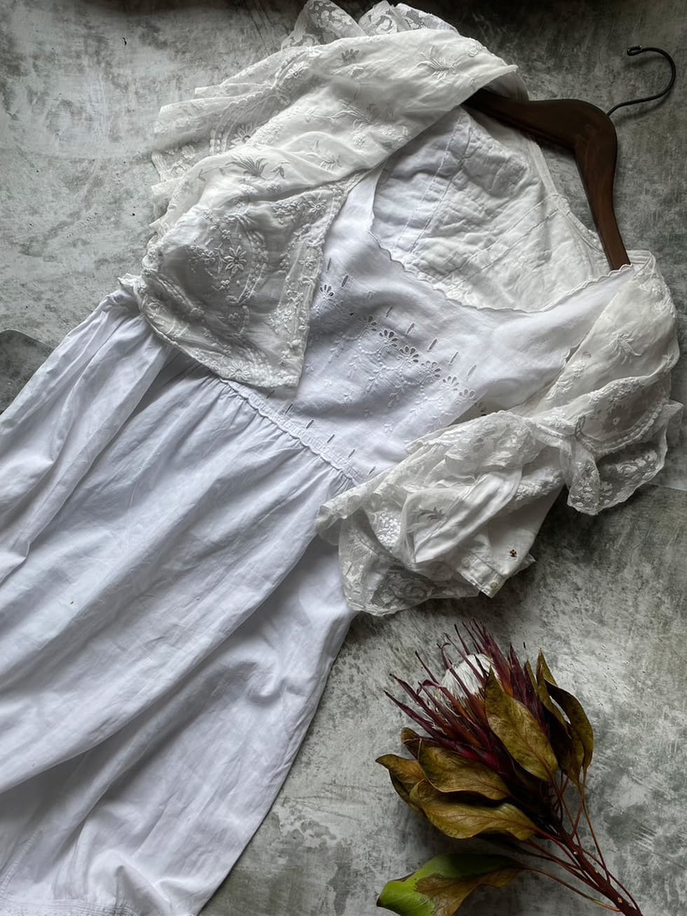 アンティークレースワンピースアンティークナイトドレス