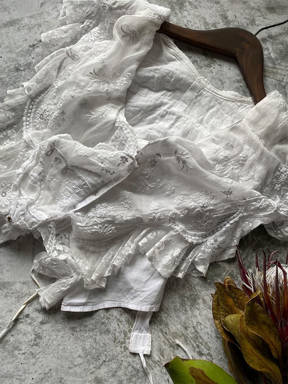 エドワーディアン アンティークレースブラウス