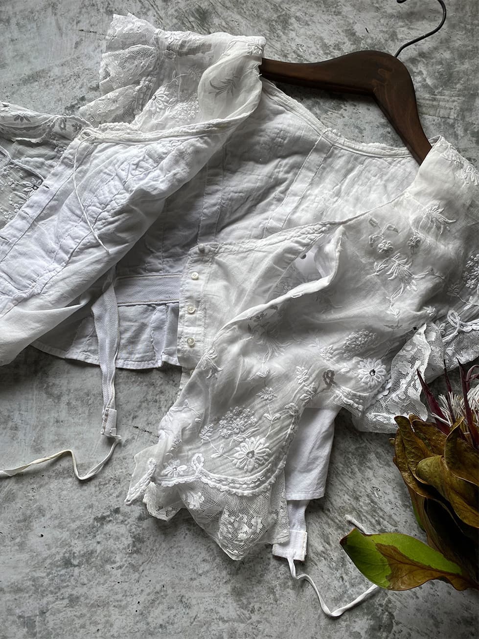 エドワーディアン アンティークレースブラウス