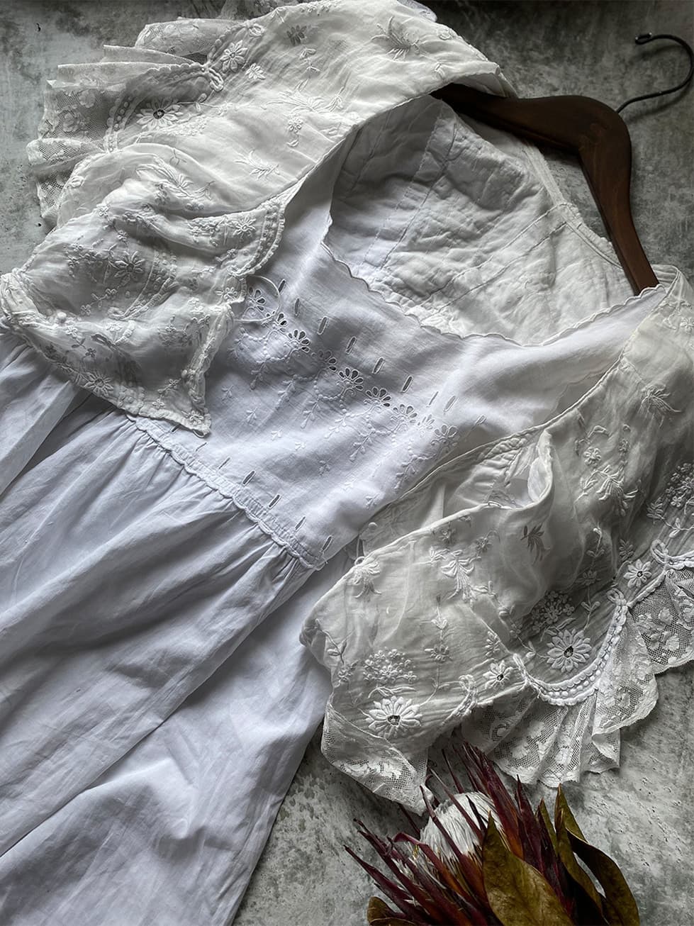 エドワーディアン アンティークレースブラウス