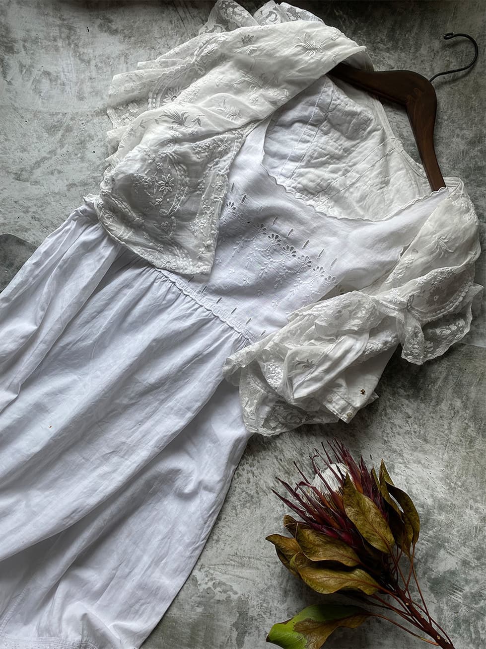 エドワーディアン アンティークレースブラウス