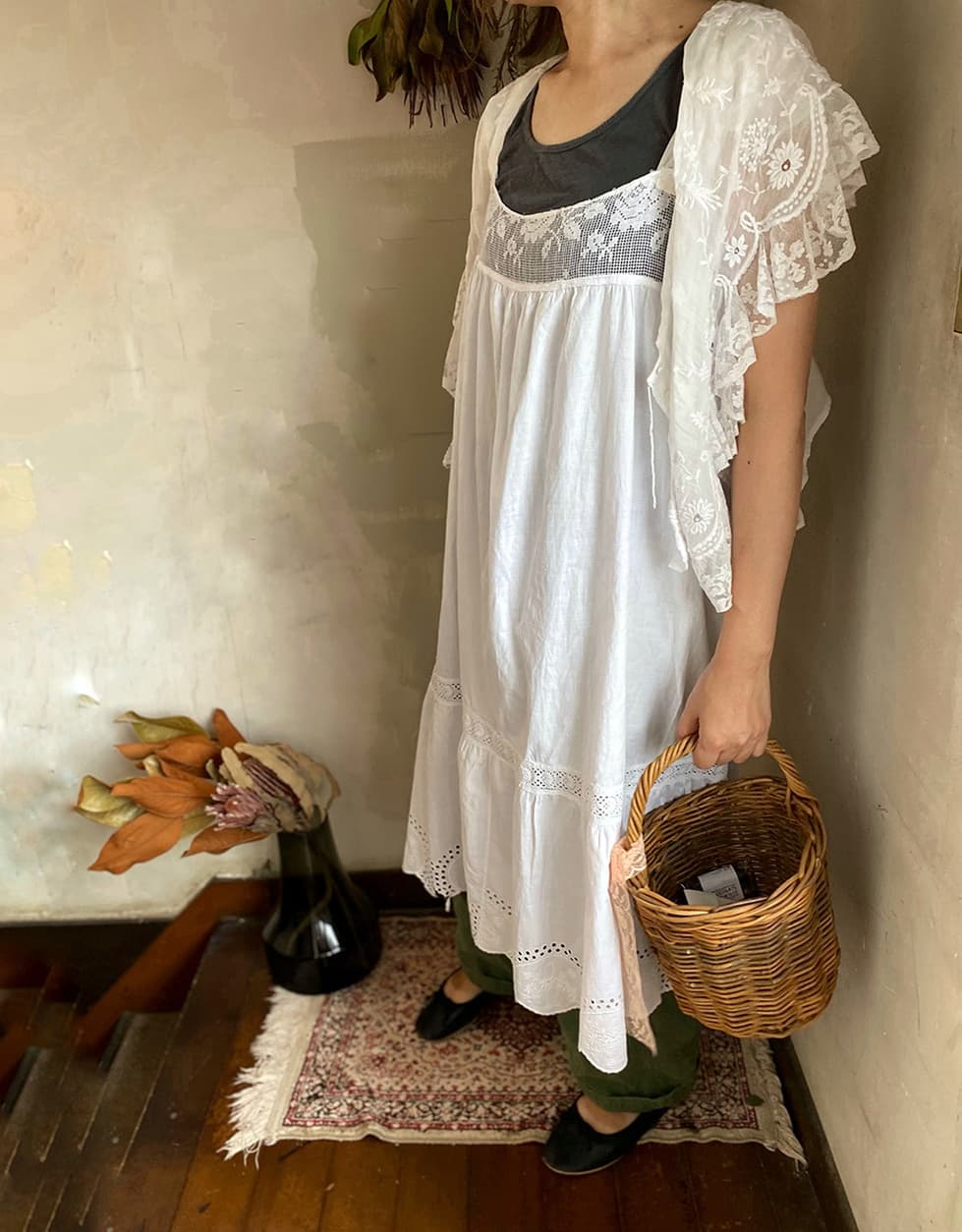 エドワーディアン アンティークレースブラウス