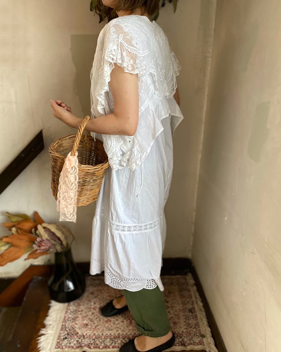 エドワーディアン アンティークレースブラウス