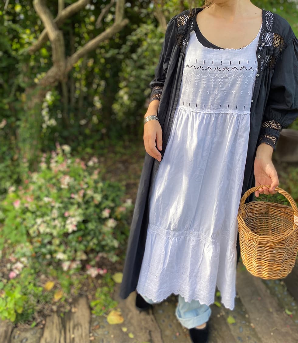 アンティークレースワンピースアンティークナイトドレス