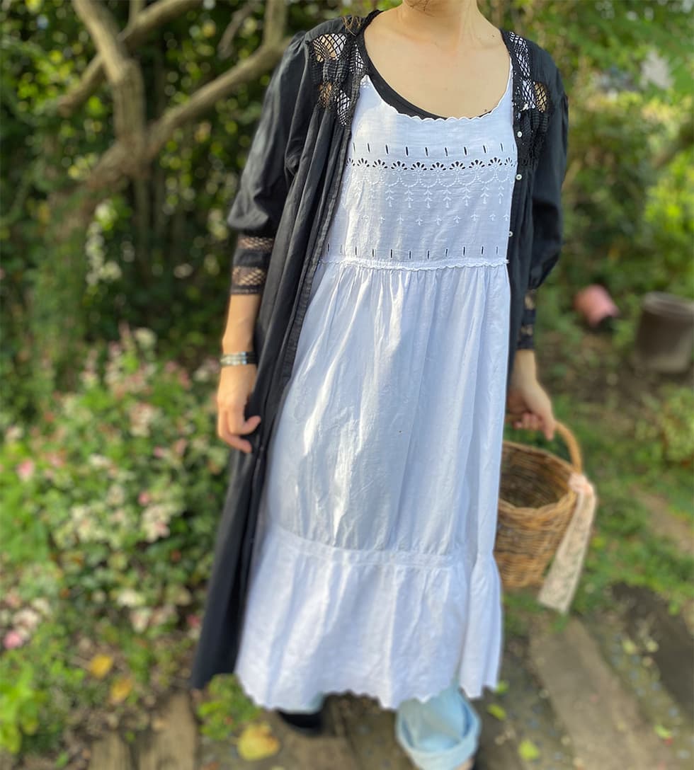 アンティークレースワンピースアンティークナイトドレス