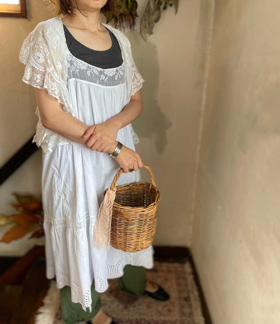 アンティークレースワンピースアンティークナイトドレス