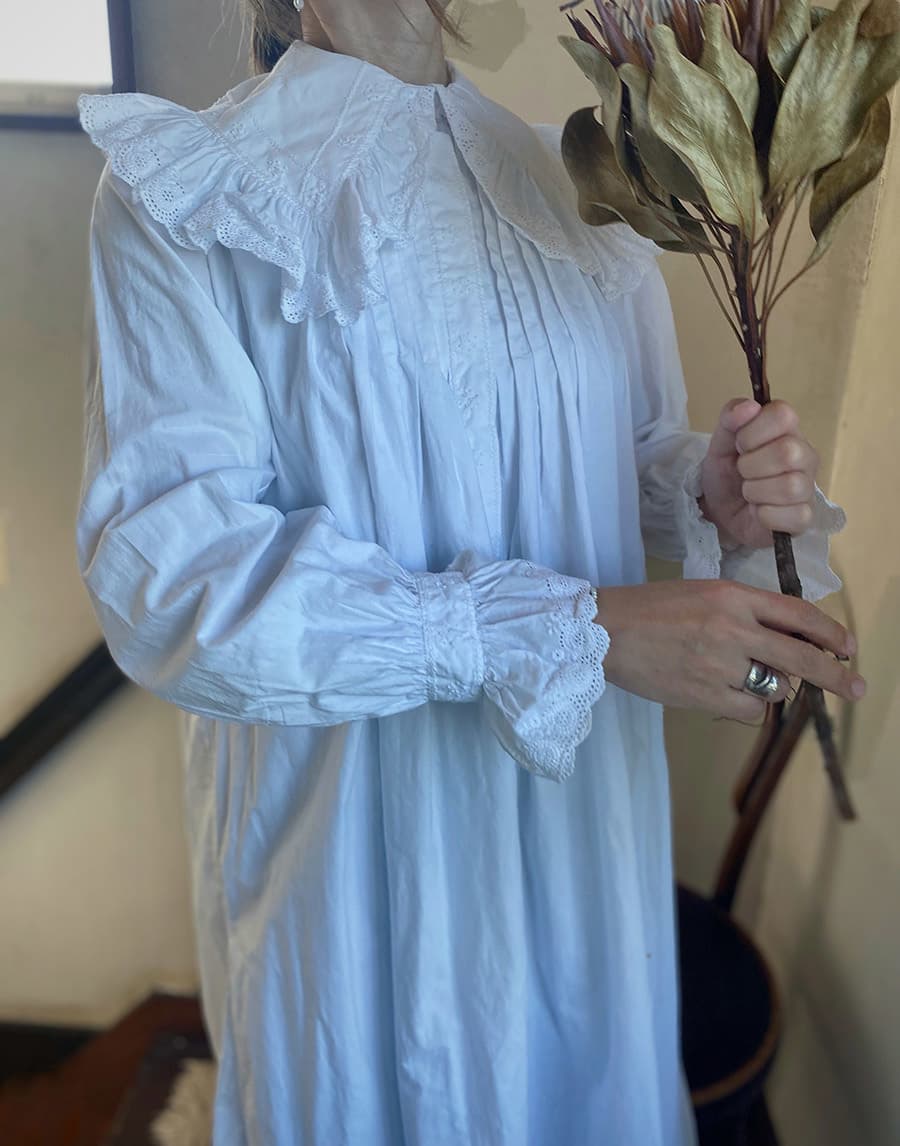 フランスアンティークナイトドレスアンティークレースワンピース