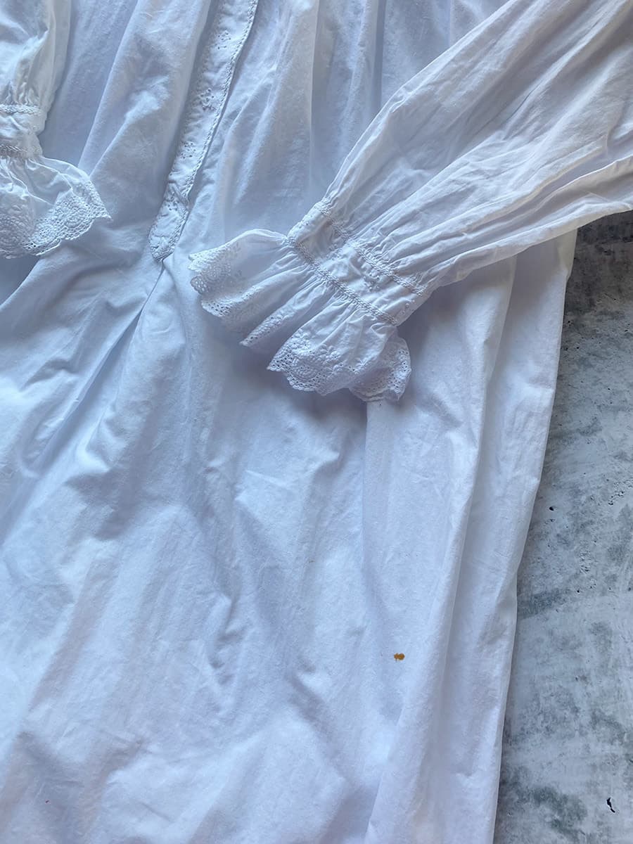 フランスアンティークナイトドレスアンティークレースワンピース