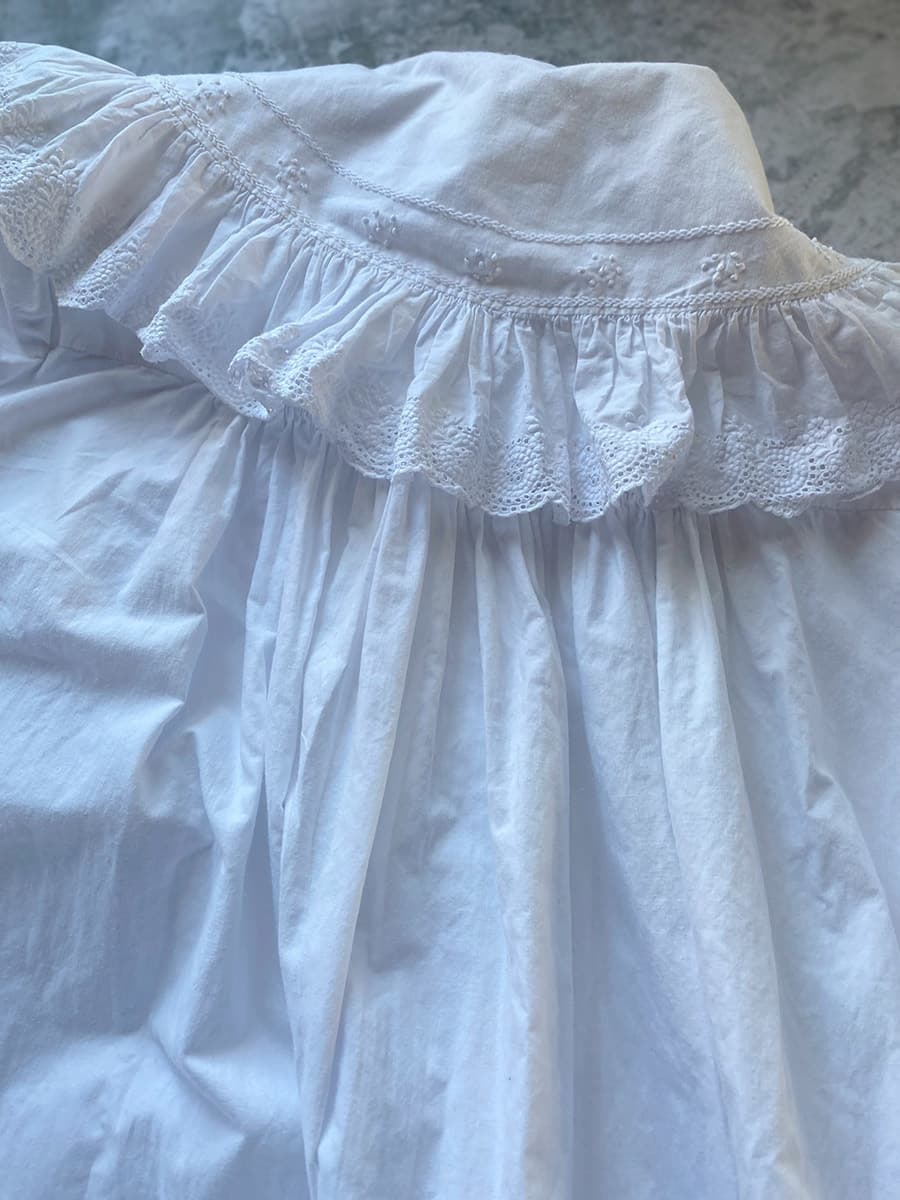 フランスアンティークナイトドレスアンティークレースワンピース