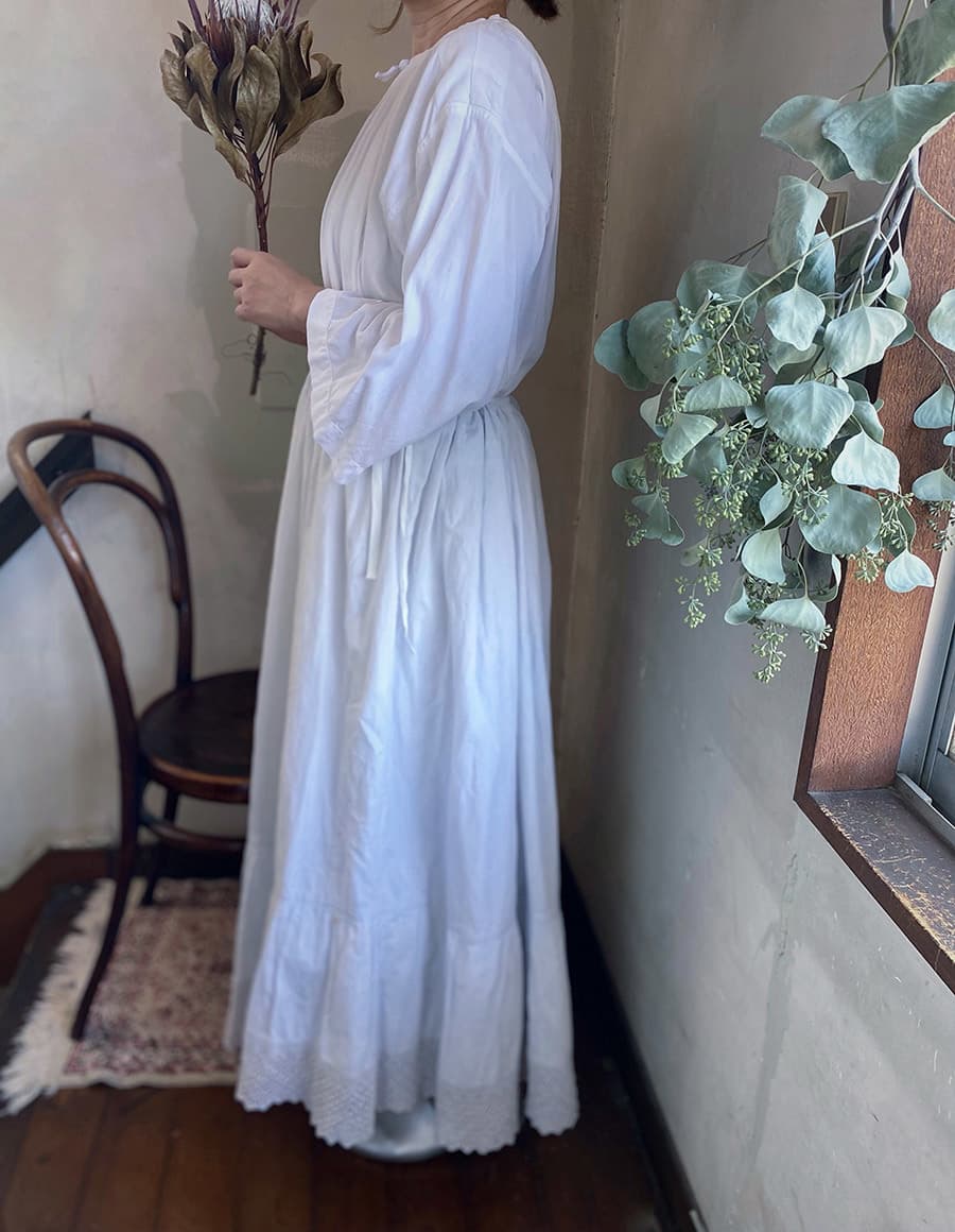 アンティークコットンレーススカート