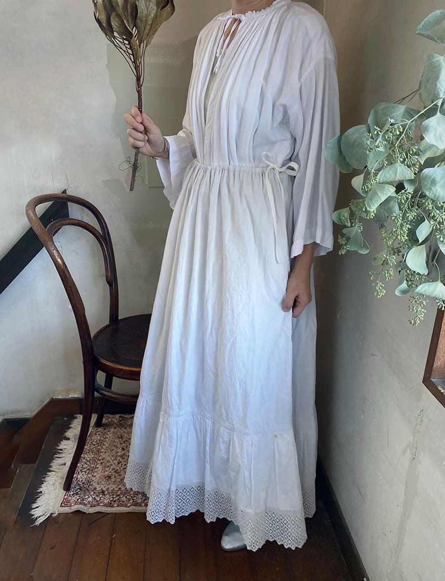 アンティークコットンレーススカート