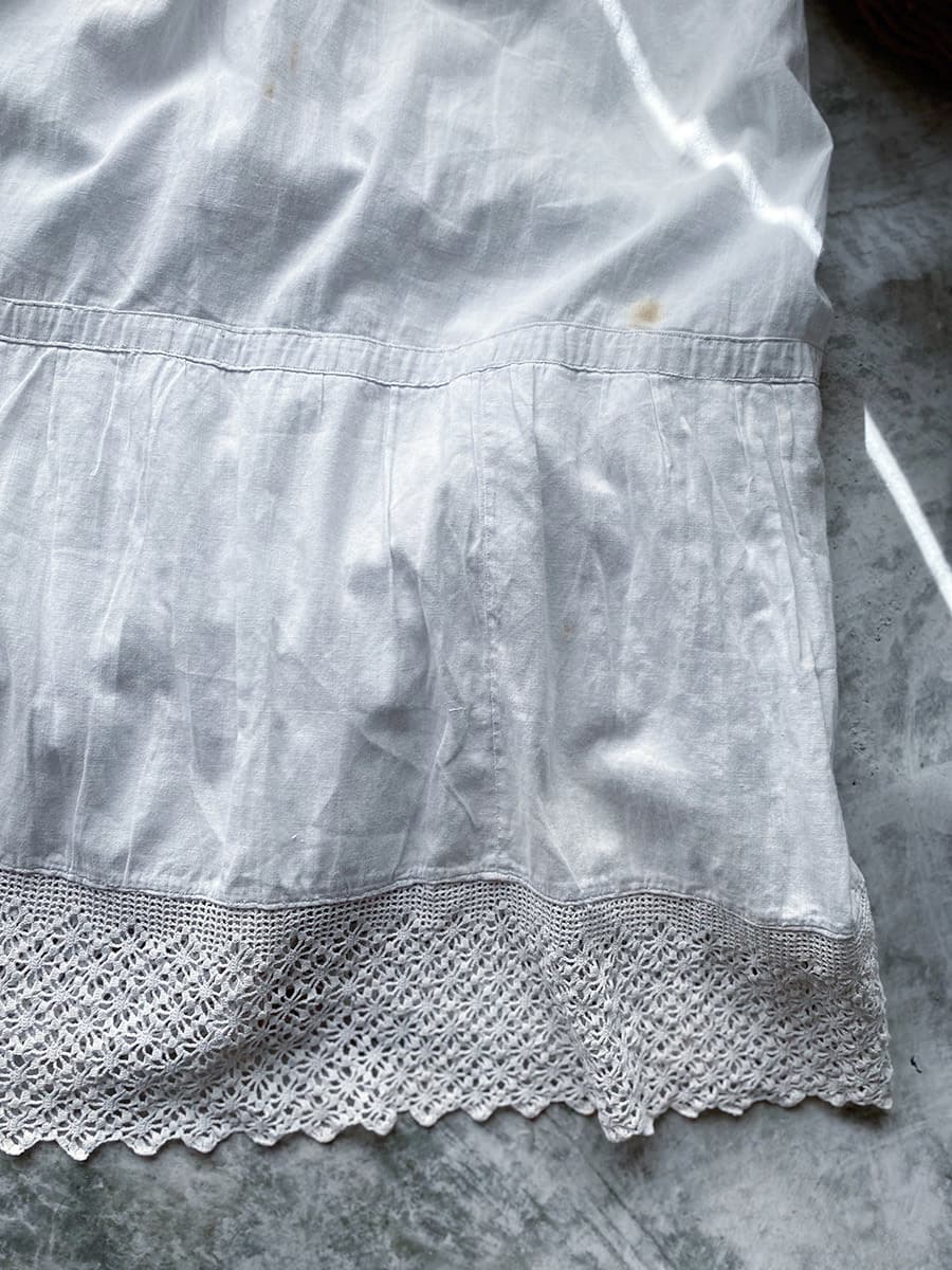 アンティークコットンレーススカート