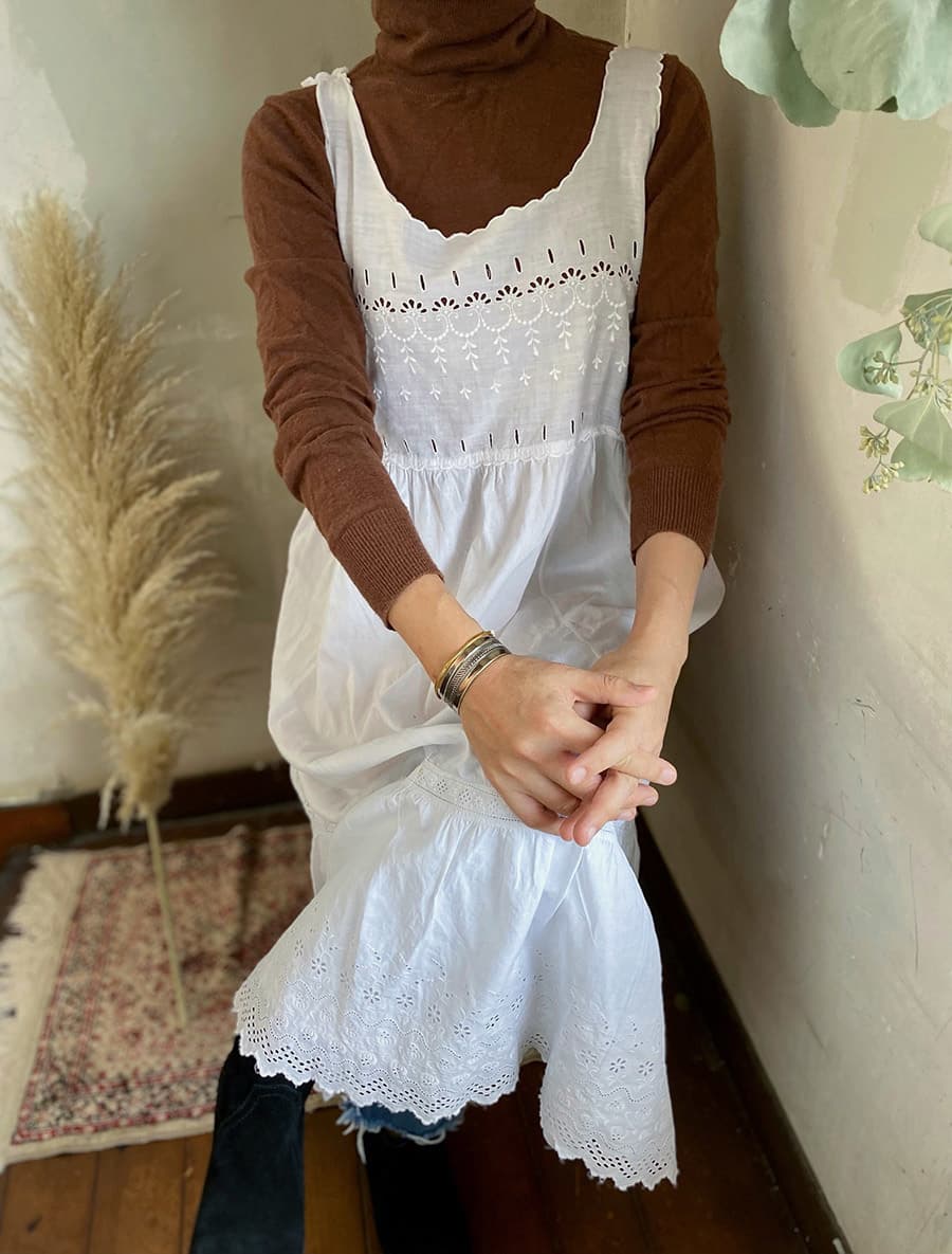 アンティークレースワンピースアンティークナイトドレス