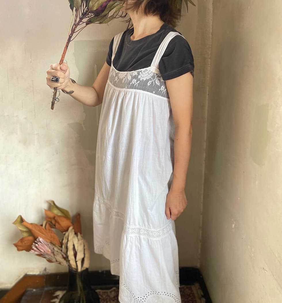 アンティークレースワンピースアンティークナイトドレス