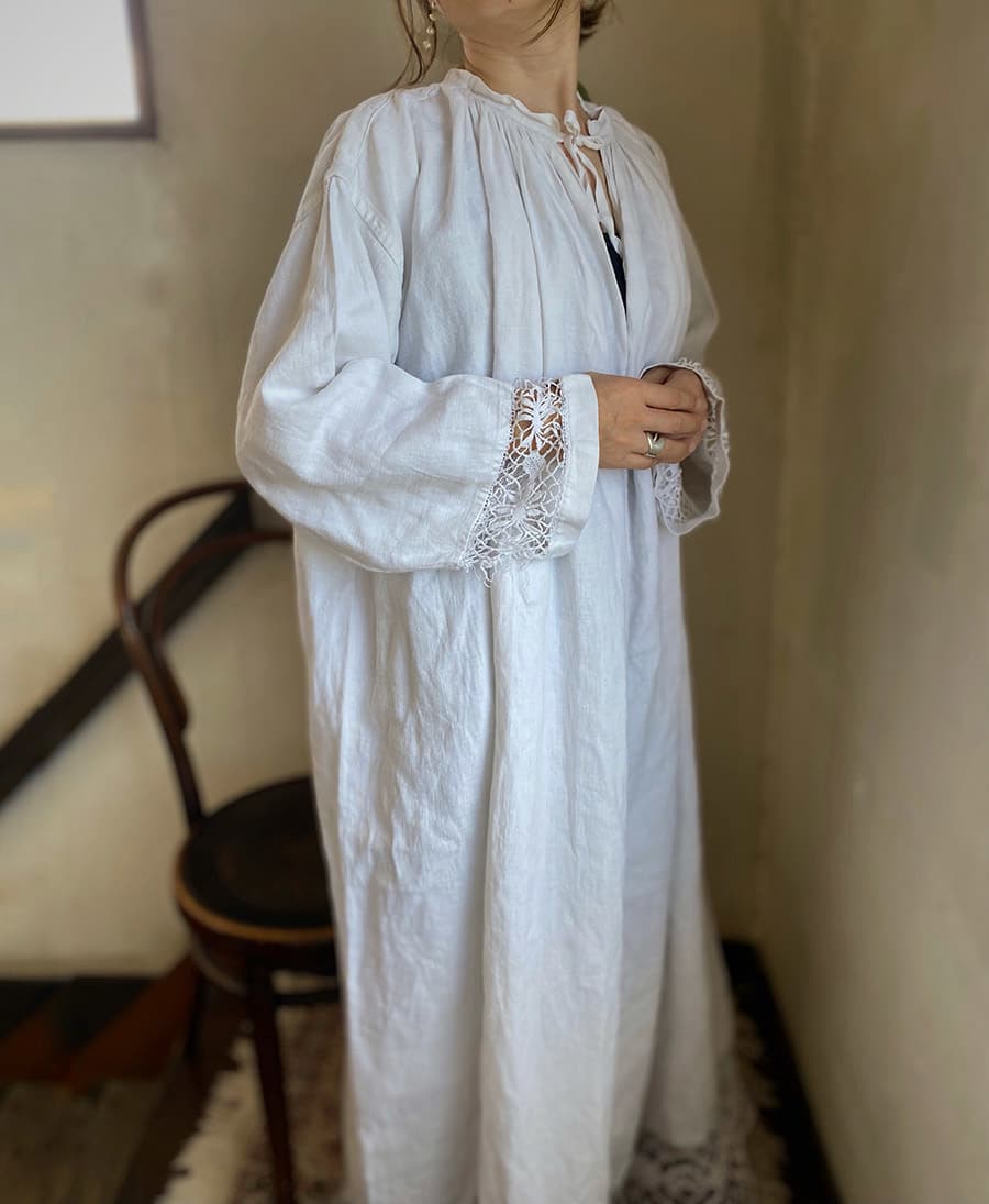 フランスアンティークチャーチスモック