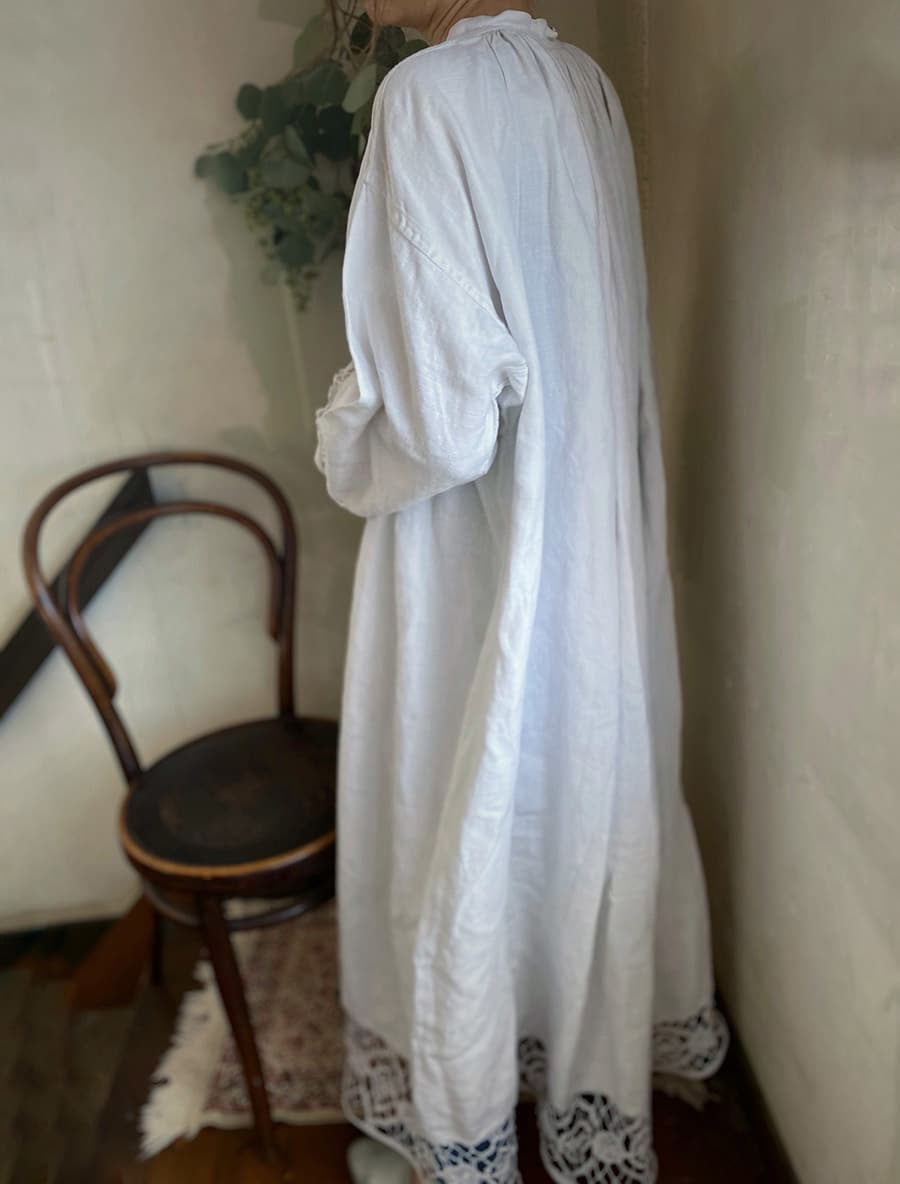 フランスアンティークチャーチスモック