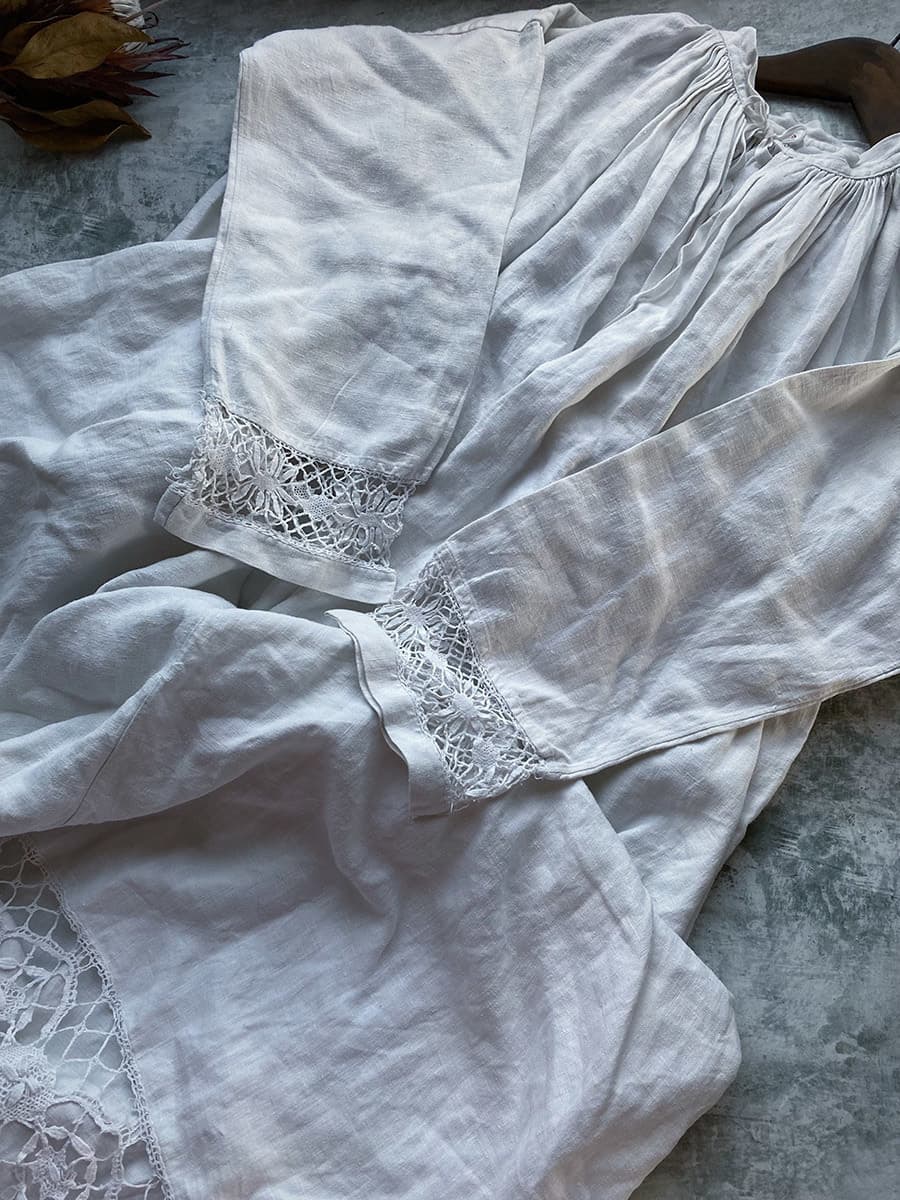 フランスアンティークチャーチスモック