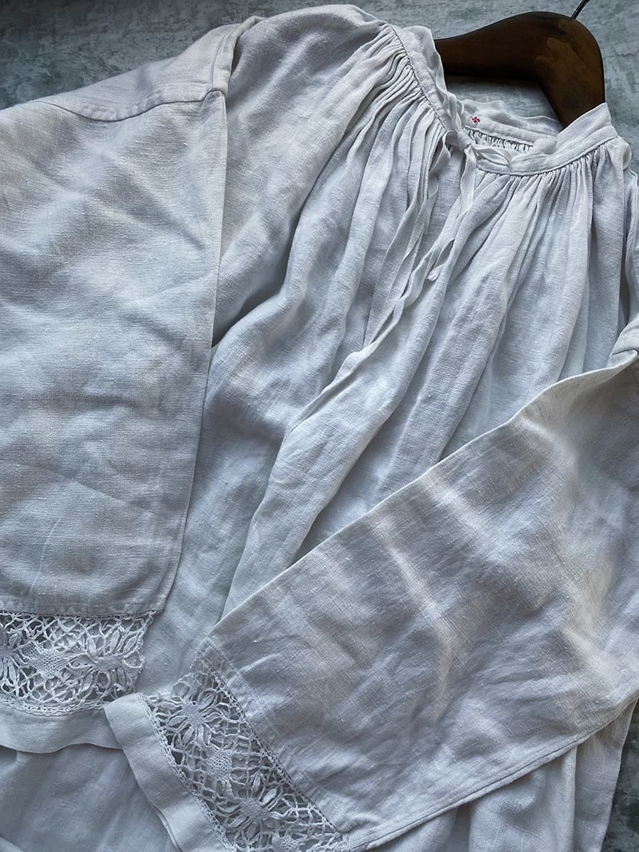 フランスアンティークチャーチスモック