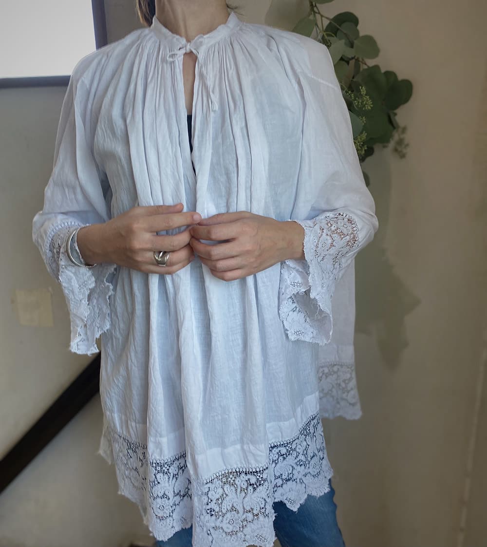 フランスアンティークチャーチスモック