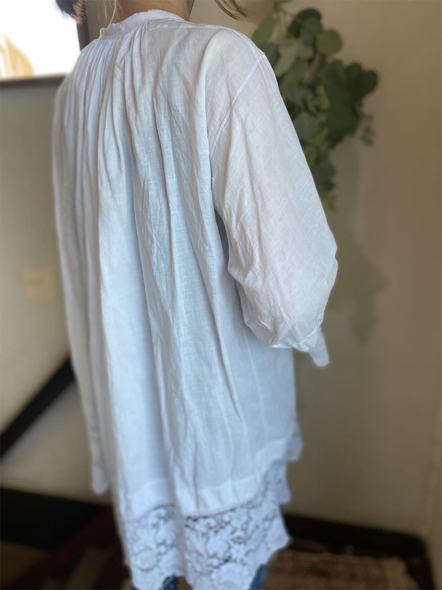 フランスアンティークチャーチスモック