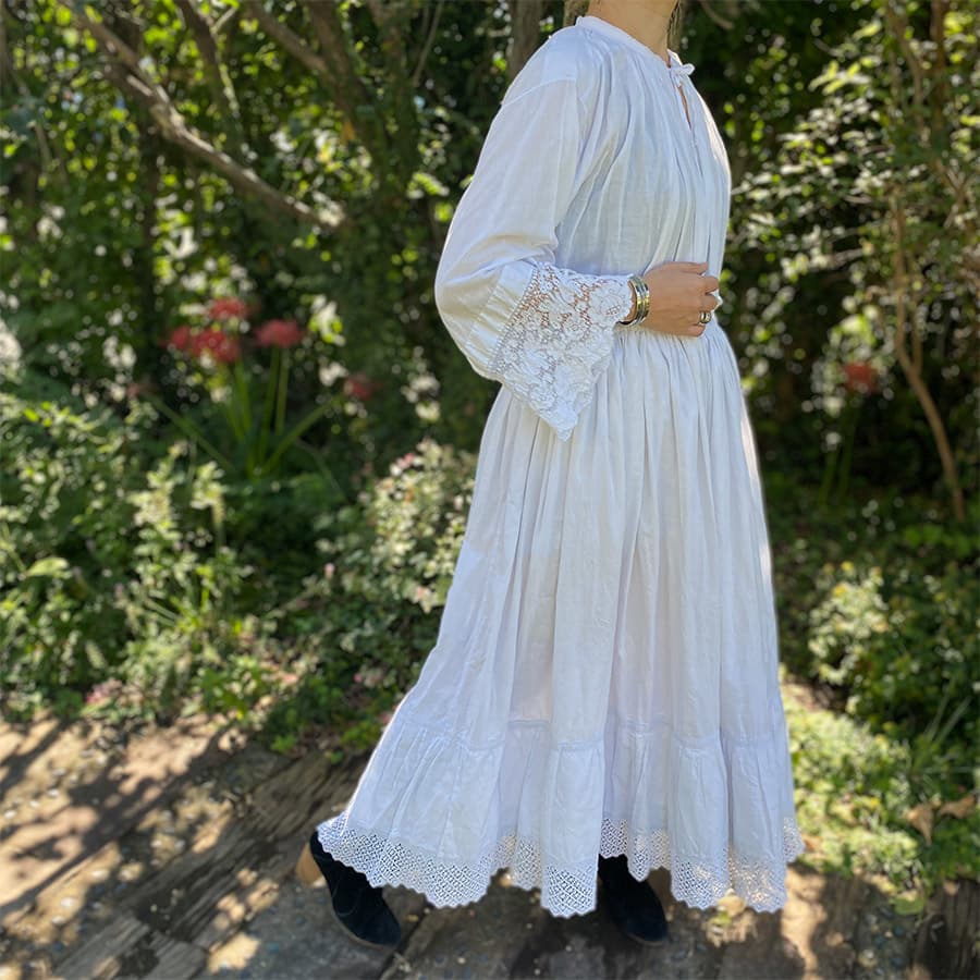 フランスアンティークチャーチスモック