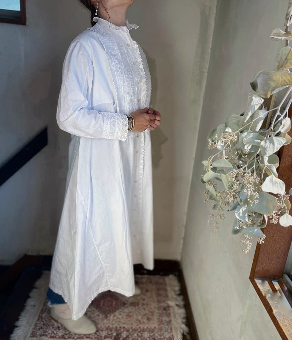 アンティークヴィクトリアンナイトドレス アンティークレースワンピース