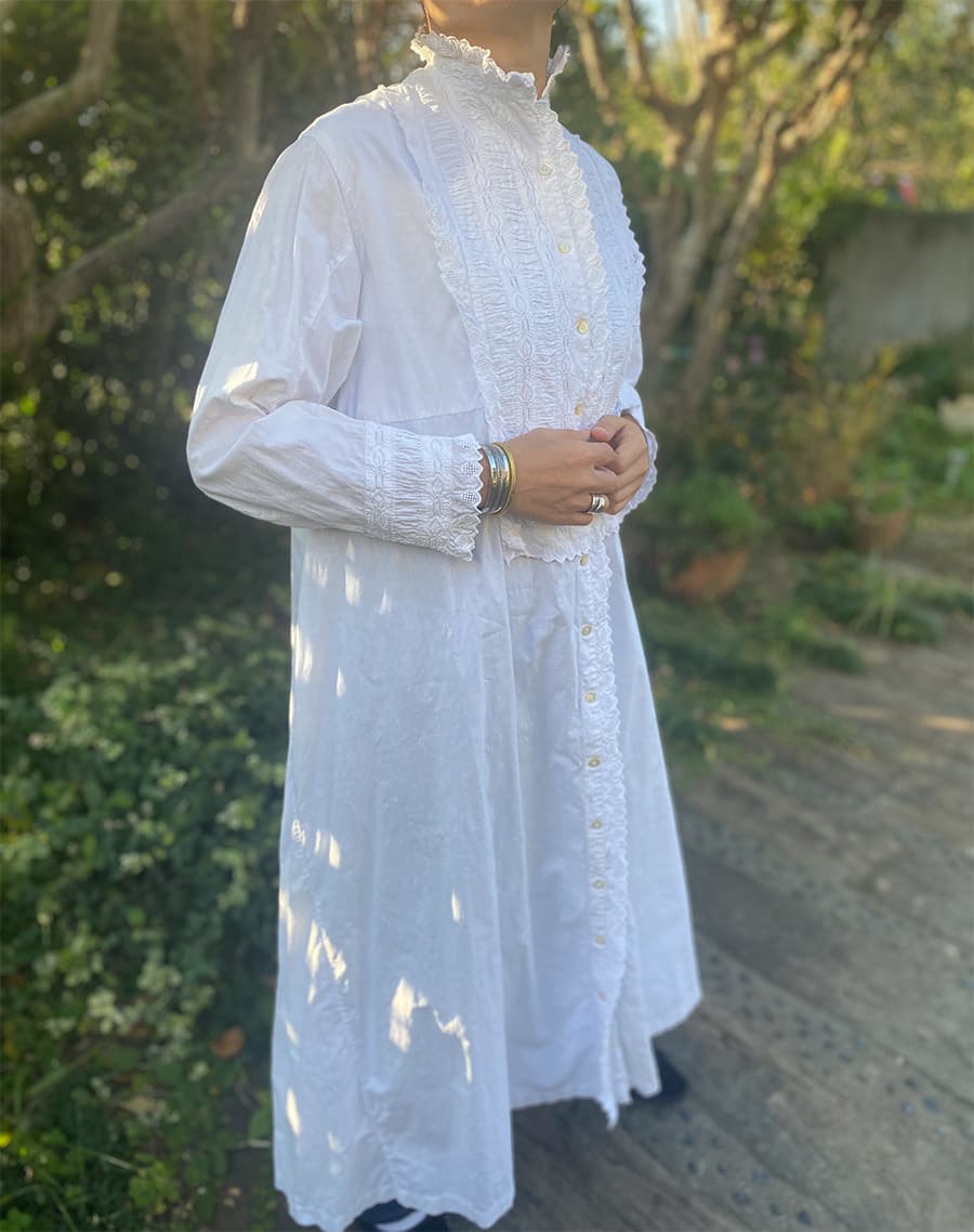 アンティークヴィクトリアンナイトドレス アンティークレースワンピース