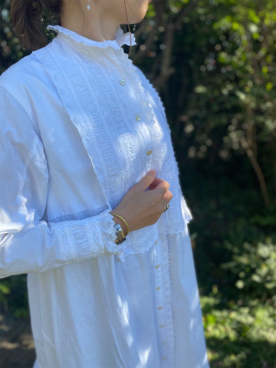 アンティークヴィクトリアンナイトドレス アンティークレースワンピース