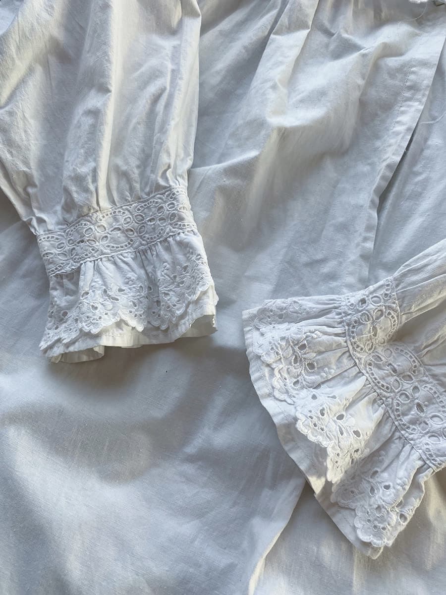 フランスアンティークナイトドレスアンティークレースワンピース