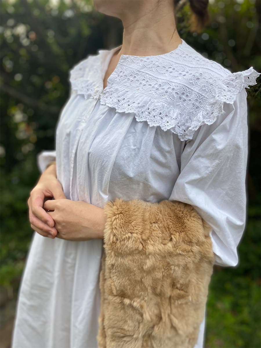 フランスアンティークナイトドレスアンティークレースワンピース