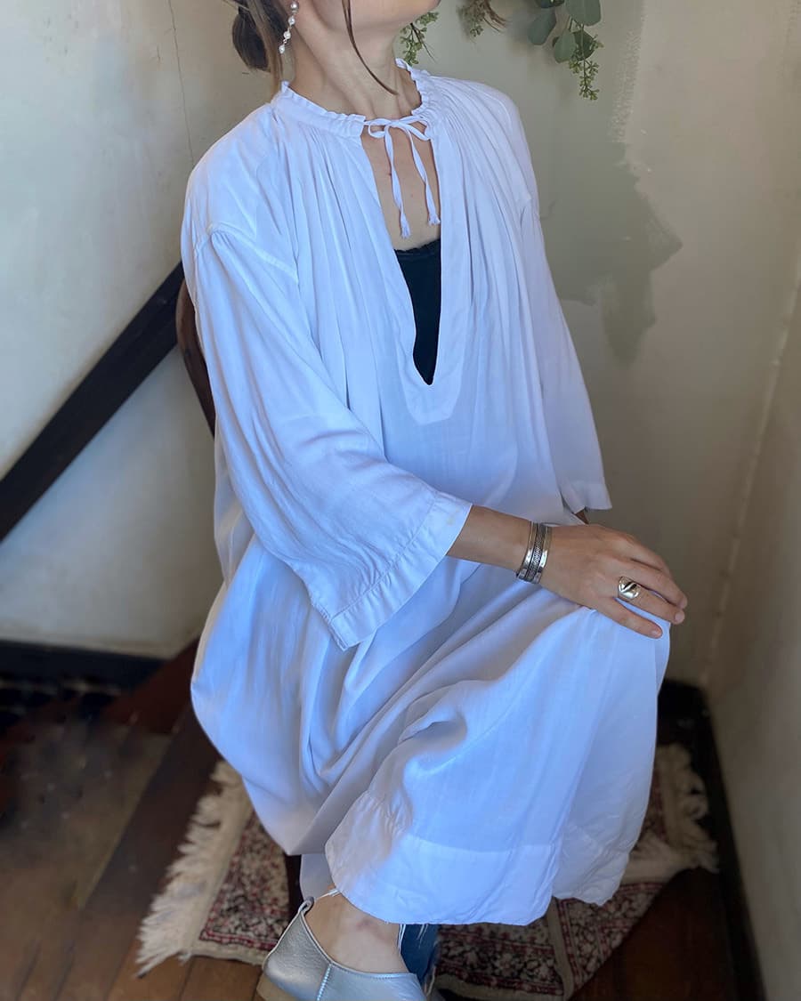 フランスアンティークチャーチスモック