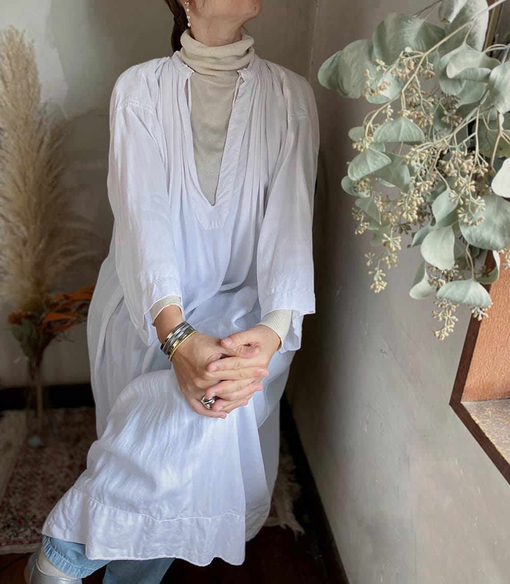 フランスアンティークチャーチスモック