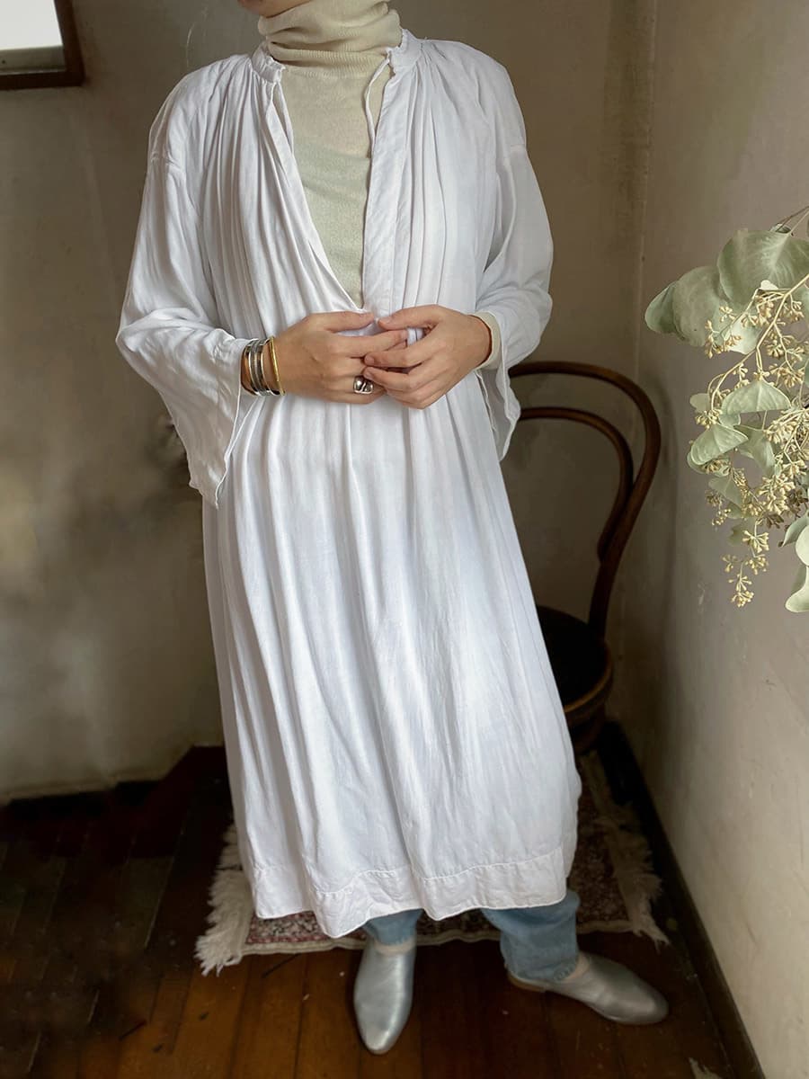 フランスアンティークチャーチスモック