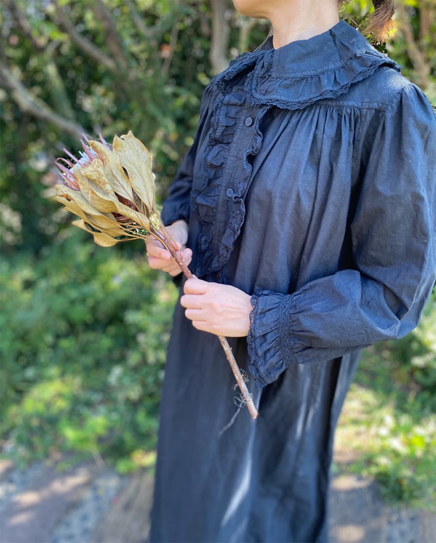 フランスアンティークナイトドレスアンティークレースワンピース