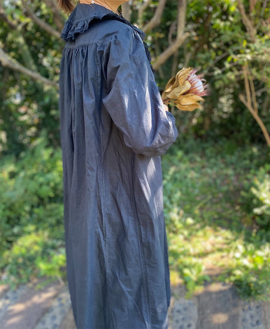 フランスアンティークナイトドレスアンティークレースワンピース