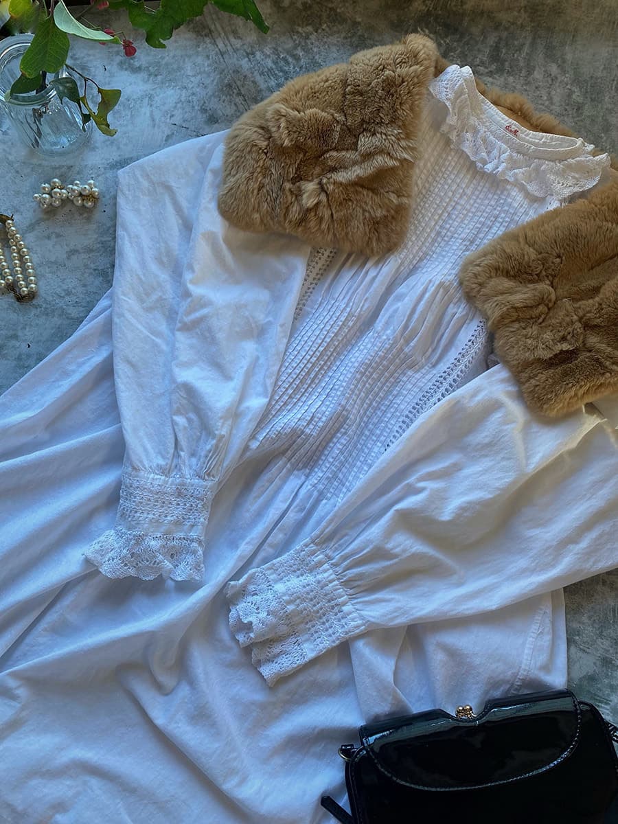 アンティークレースワンピースアンティークナイトドレス