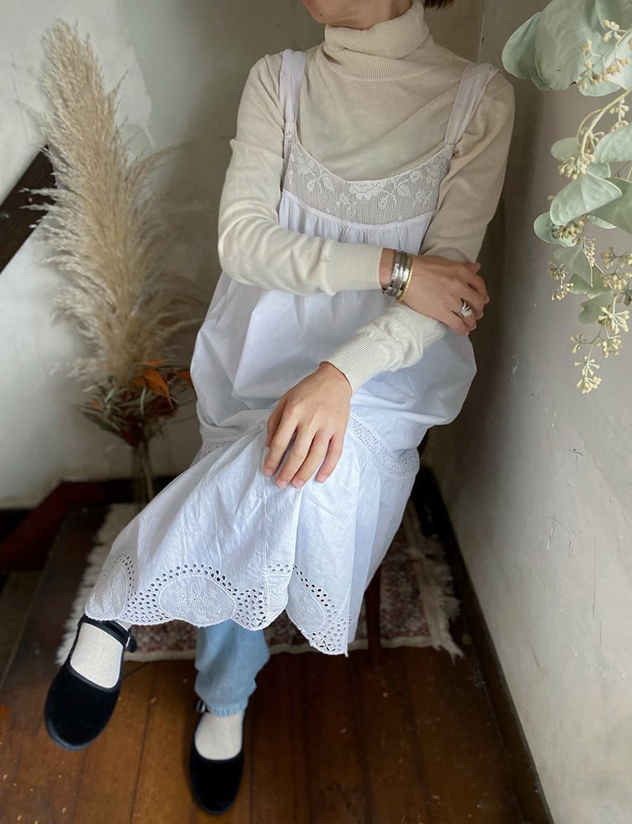 アンティークレースワンピースアンティークナイトドレス