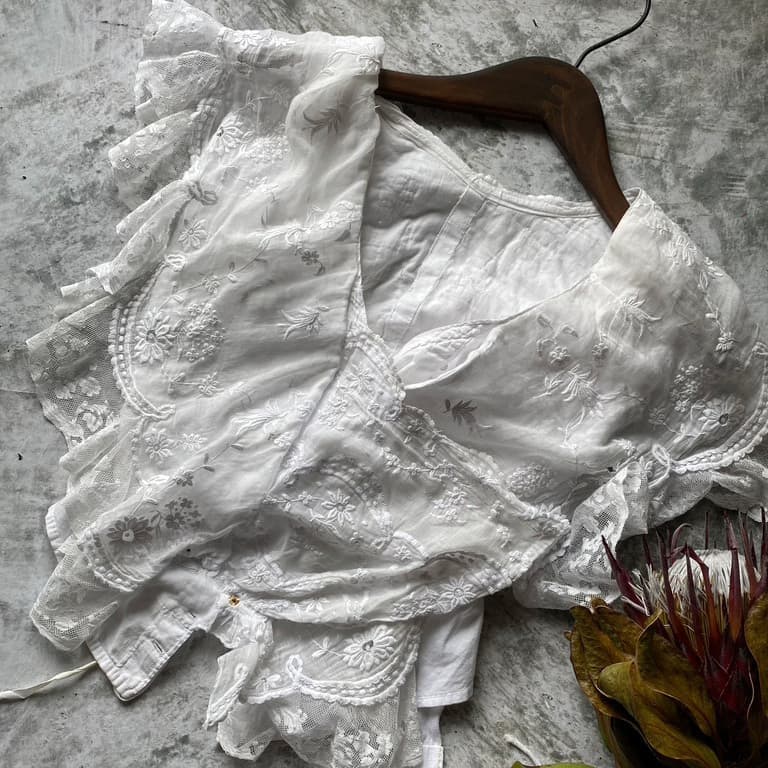 アンティークエドワーディアンレースブラウス