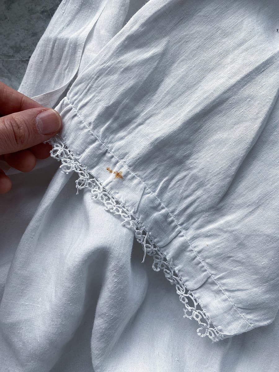 フランスアンティークチャーチスモックヴィンテージ チャーチドレスchurchsmock