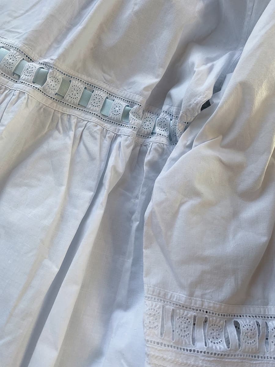 フランスアンティークナイトドレスアンティークレースワンピース