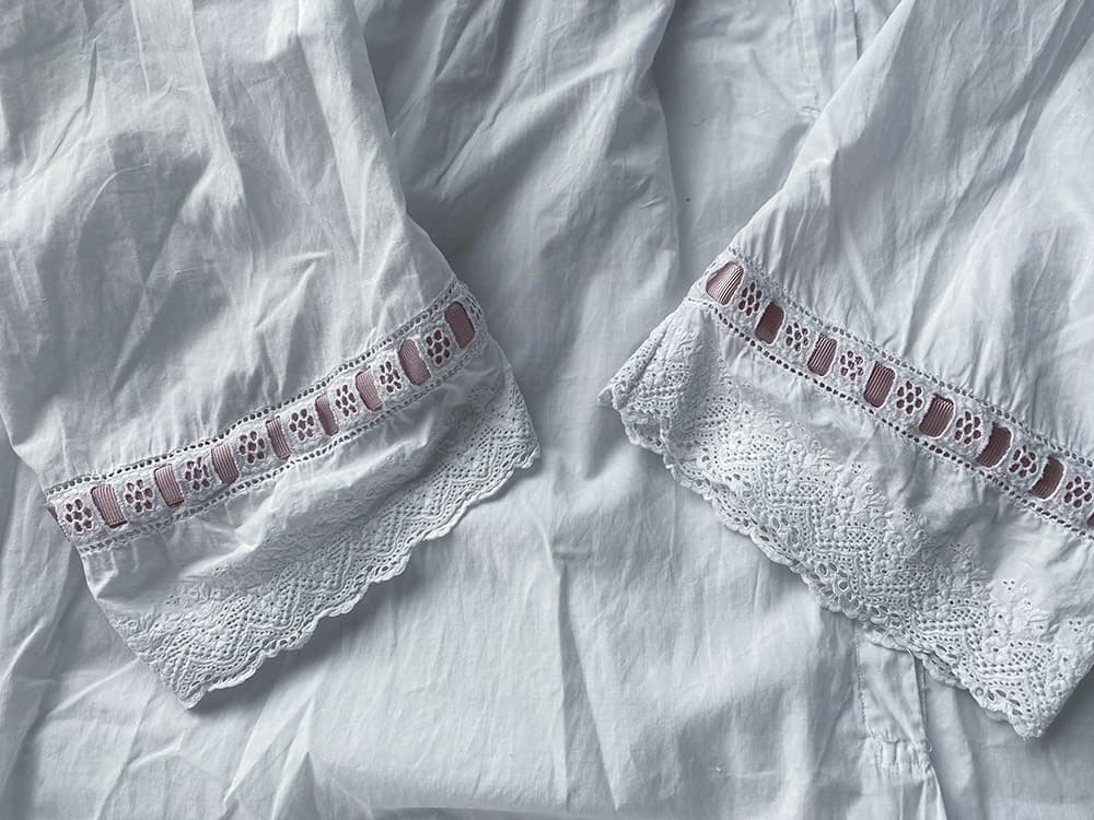 フランスアンティークナイトドレスアンティークレースワンピース