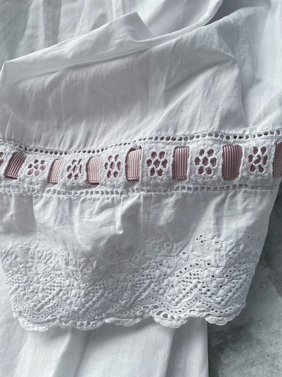 フランスアンティークナイトドレスアンティークレースワンピース