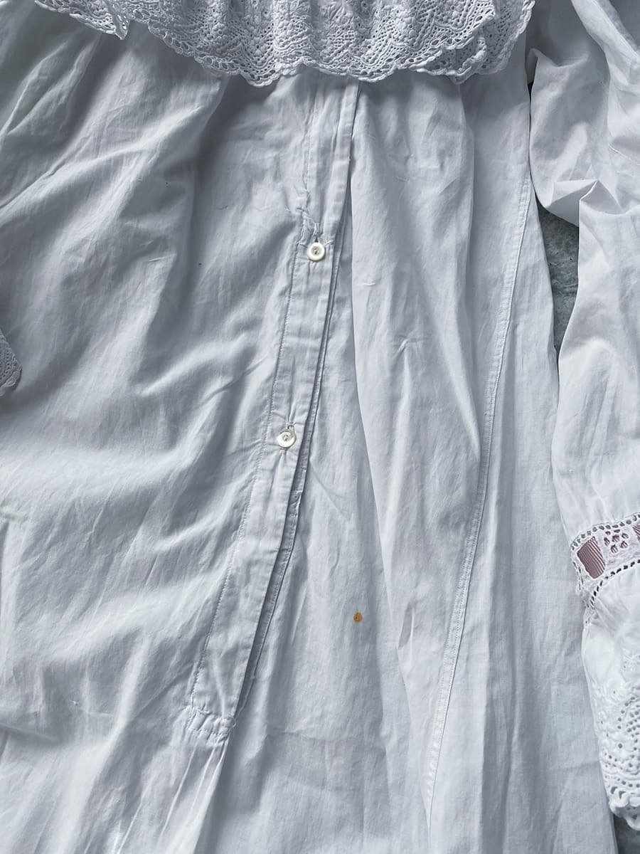 フランスアンティークナイトドレスアンティークレースワンピース