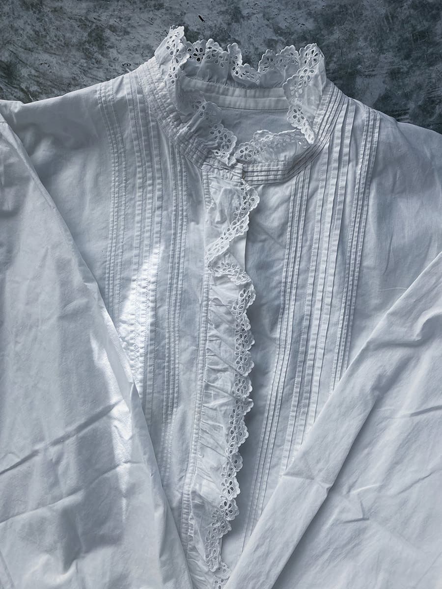 アンティークヴィクトリアンコットンブラウス