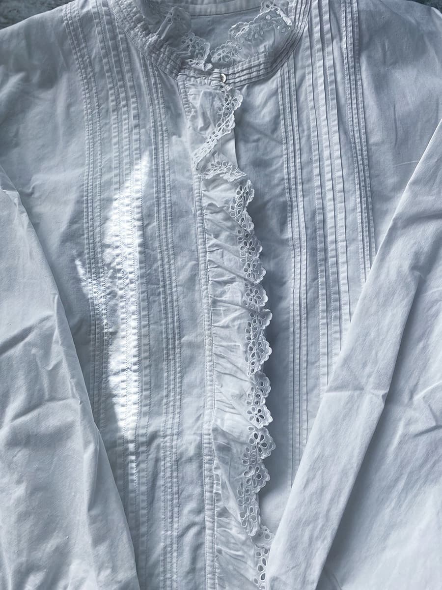 アンティークヴィクトリアンコットンブラウス