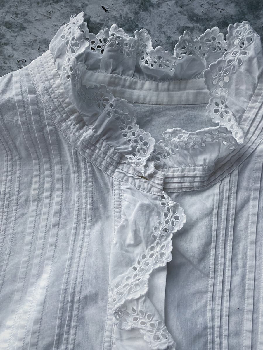 アンティークヴィクトリアンコットンブラウス